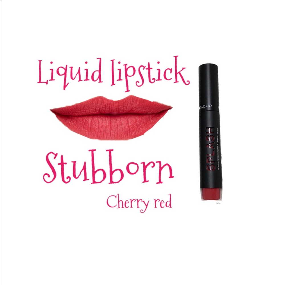 Younique 🍒 stubborn liquid lipstick cherry red